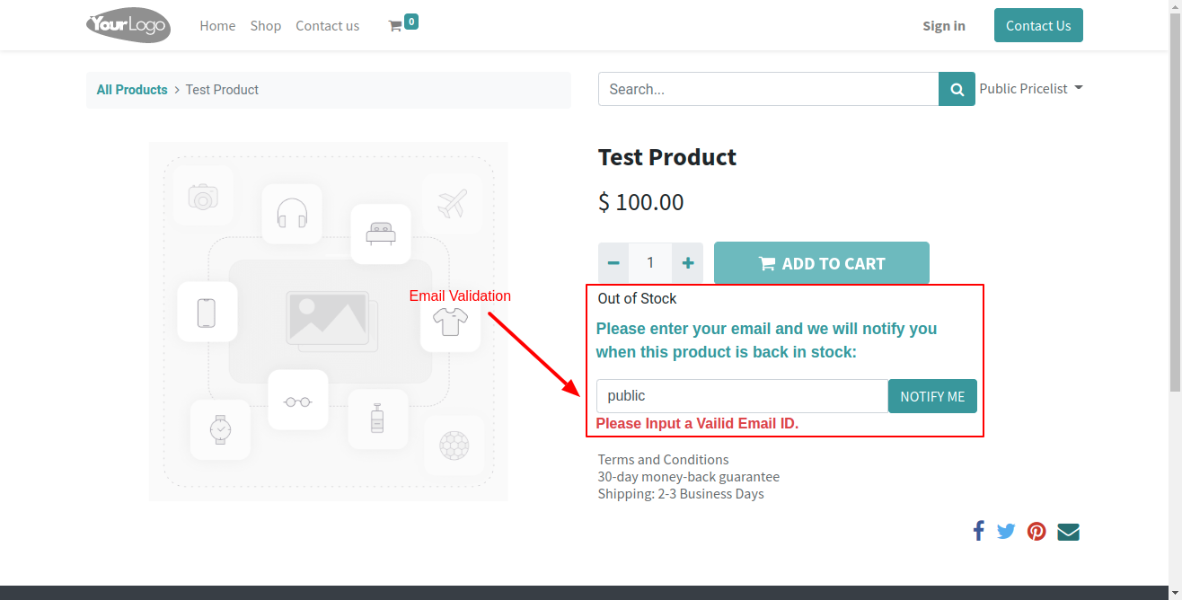 Customer Stock Notification - stock notification | email notification | product availability | stock availability | email reminder | notify send email | available stock | website stock notification | product stock | email stock notify