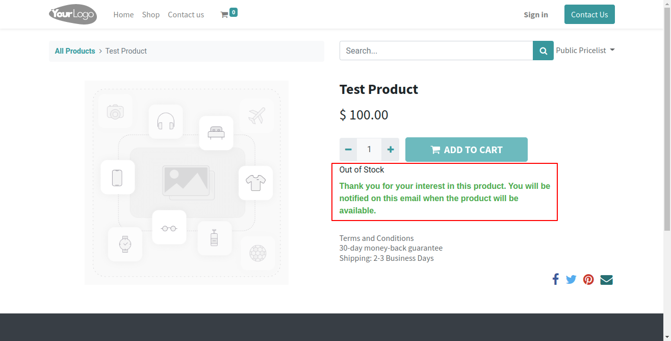 Customer Stock Notification - stock notification | email notification | product availability | stock availability | email reminder | notify send email | available stock | website stock notification | product stock | email stock notify