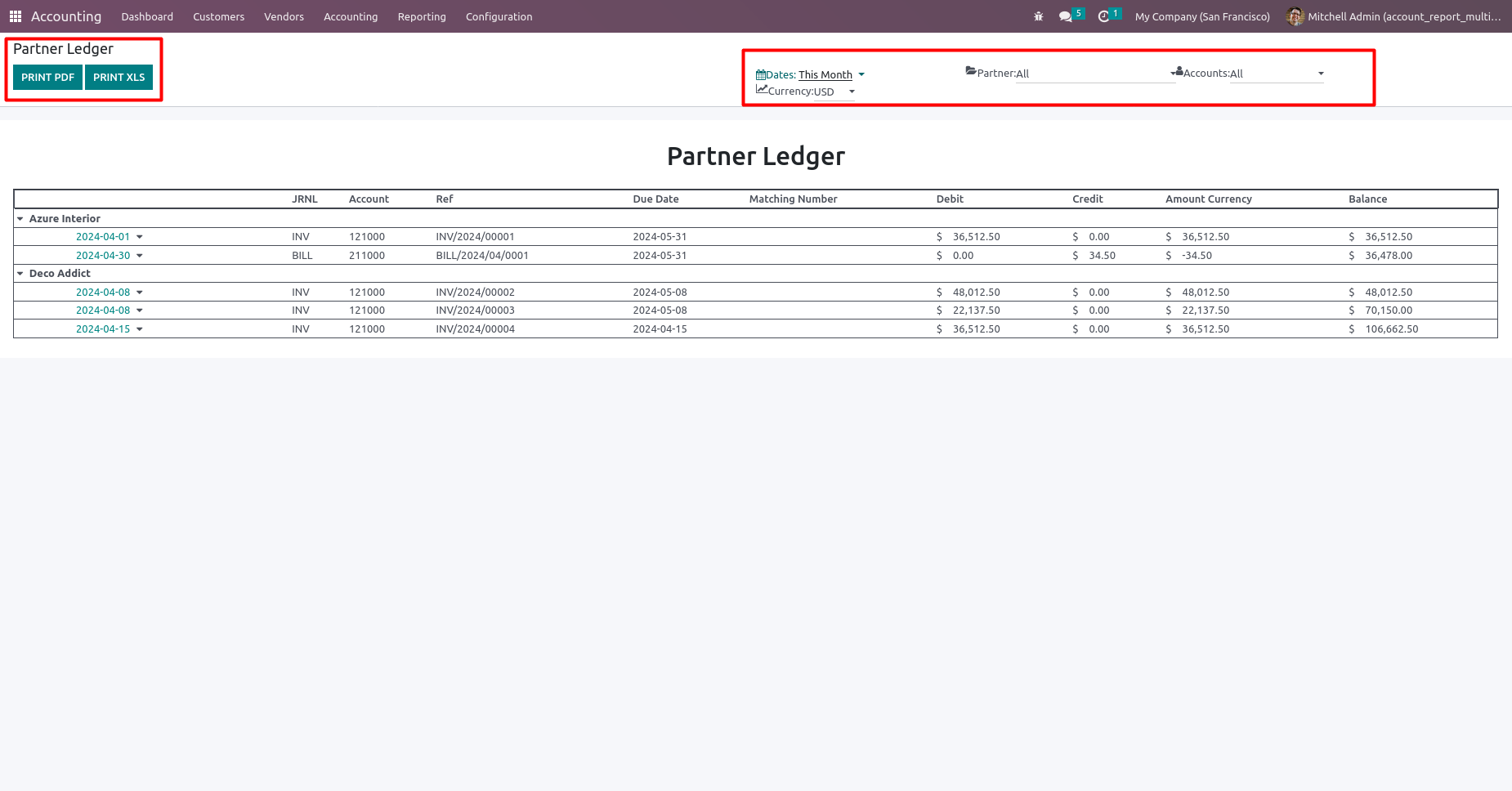 Account Financial Reports with multi Currency and Transaction Date