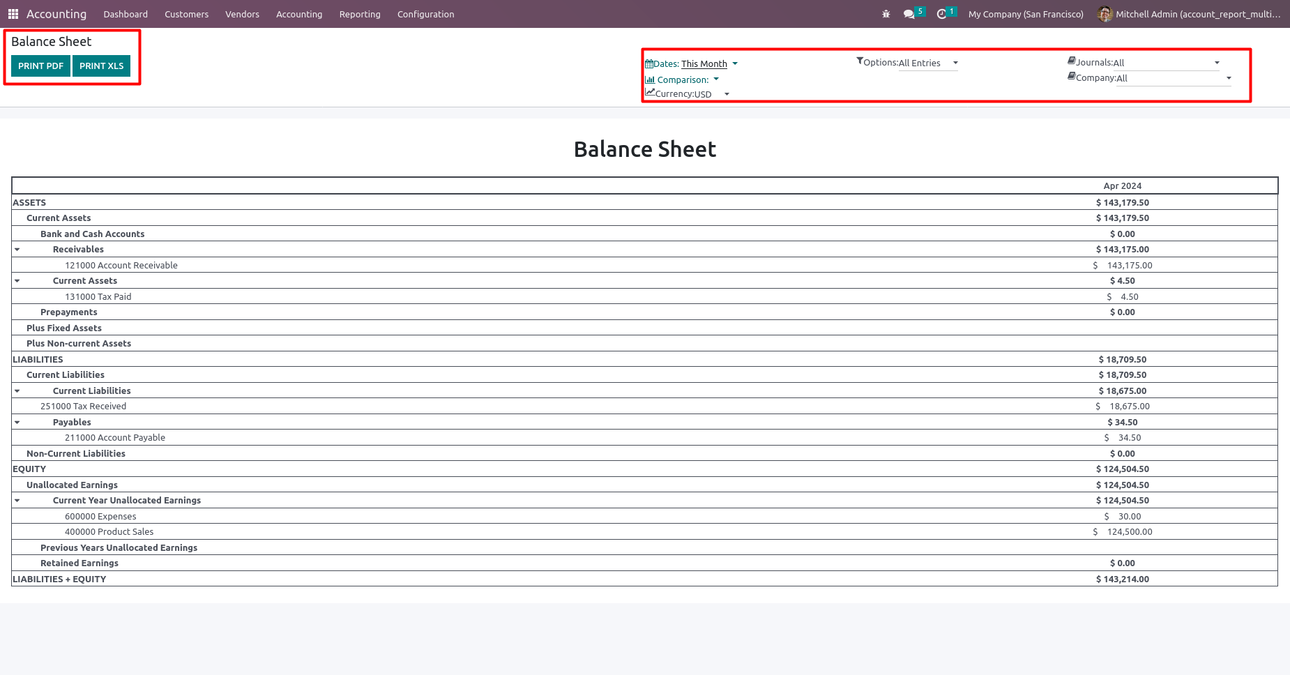 Account Financial Reports with multi Currency and Transaction Date