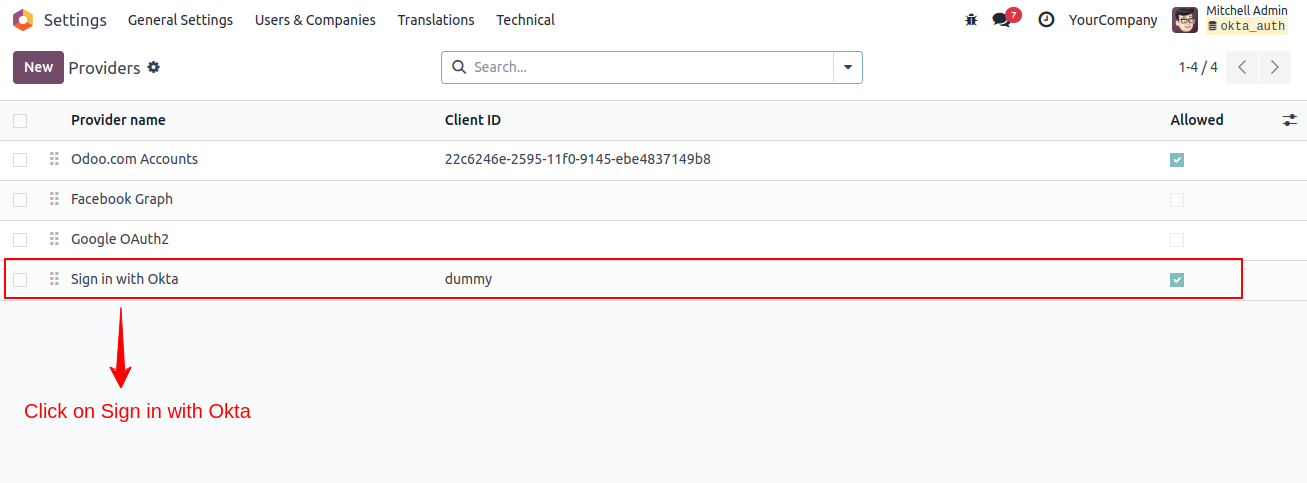 Sign in with Okta