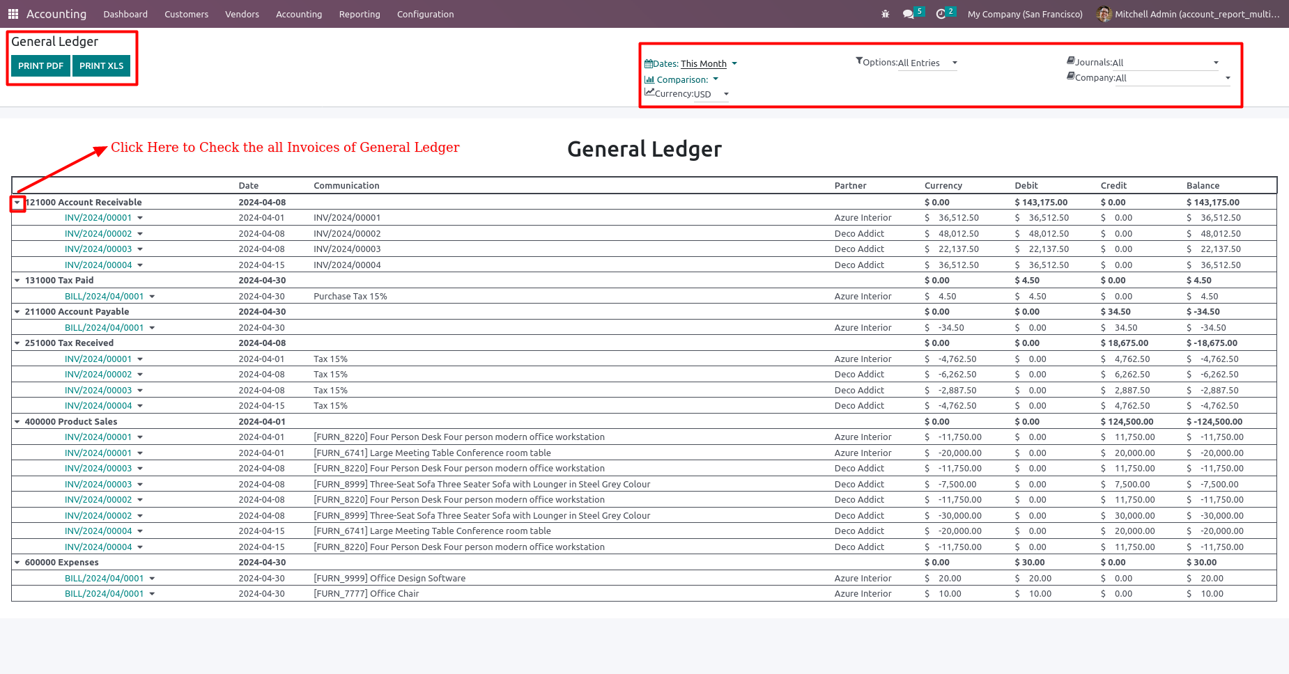 Account Financial Reports with multi Currency and Transaction Date