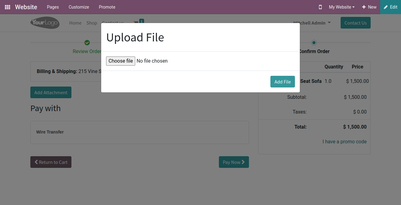 Odoo Website File Upload(Upload Attachment)