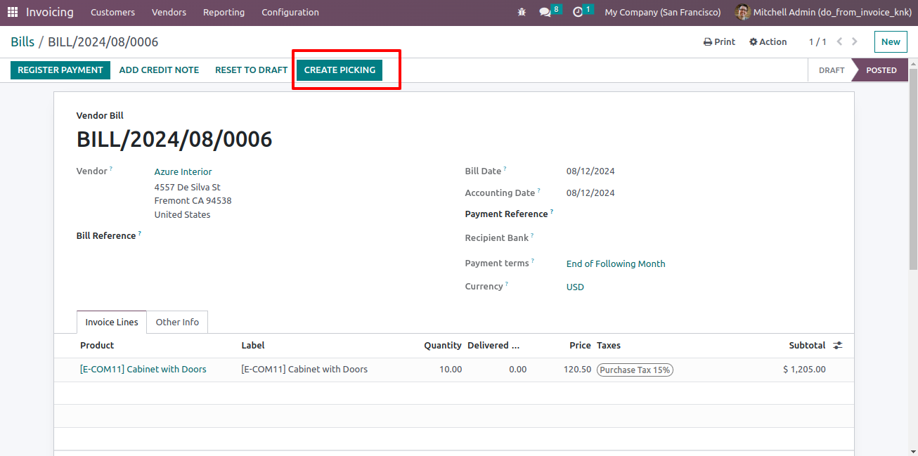 Create Delivery Order From  Customer Invoice