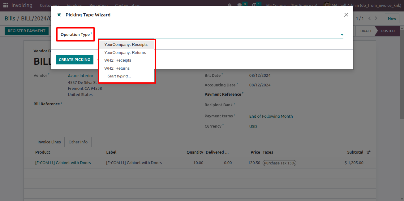 Create Delivery Order From  Customer Invoice