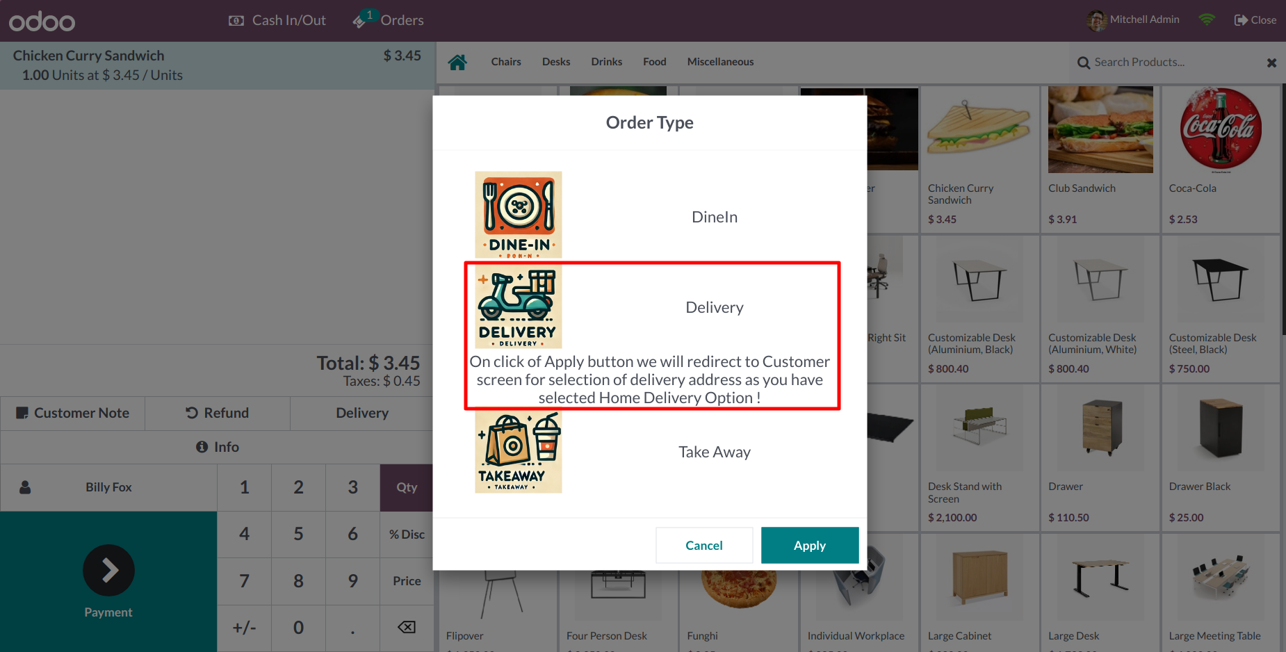 Point Of Sale Order Types