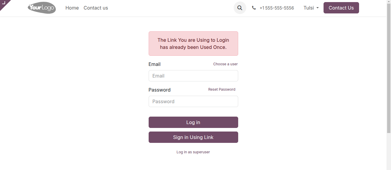 login with link