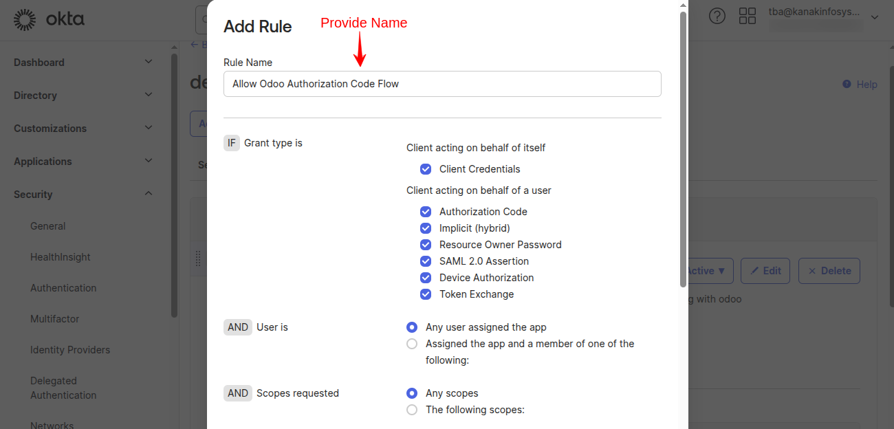 Sign in with Okta