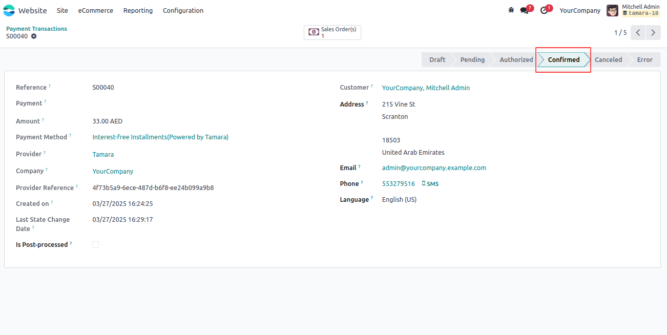 Tamara Payment Provider