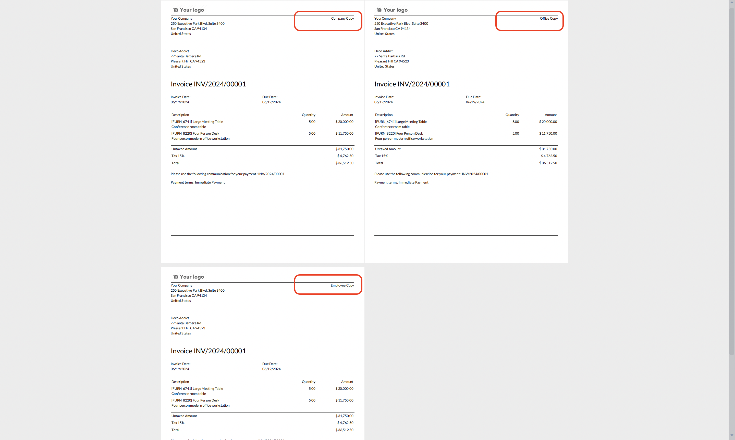 Print Report Multiple Copies