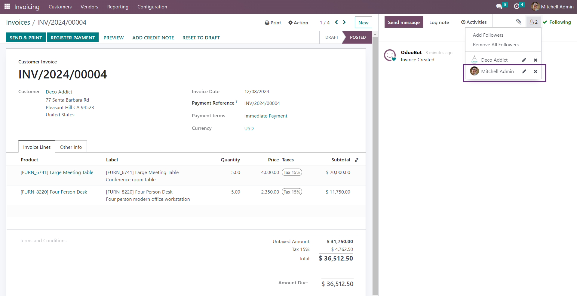 Remove All Followers - The Remove All Followers Odoo module lets you easily remove all followers from the chatter with a single click.