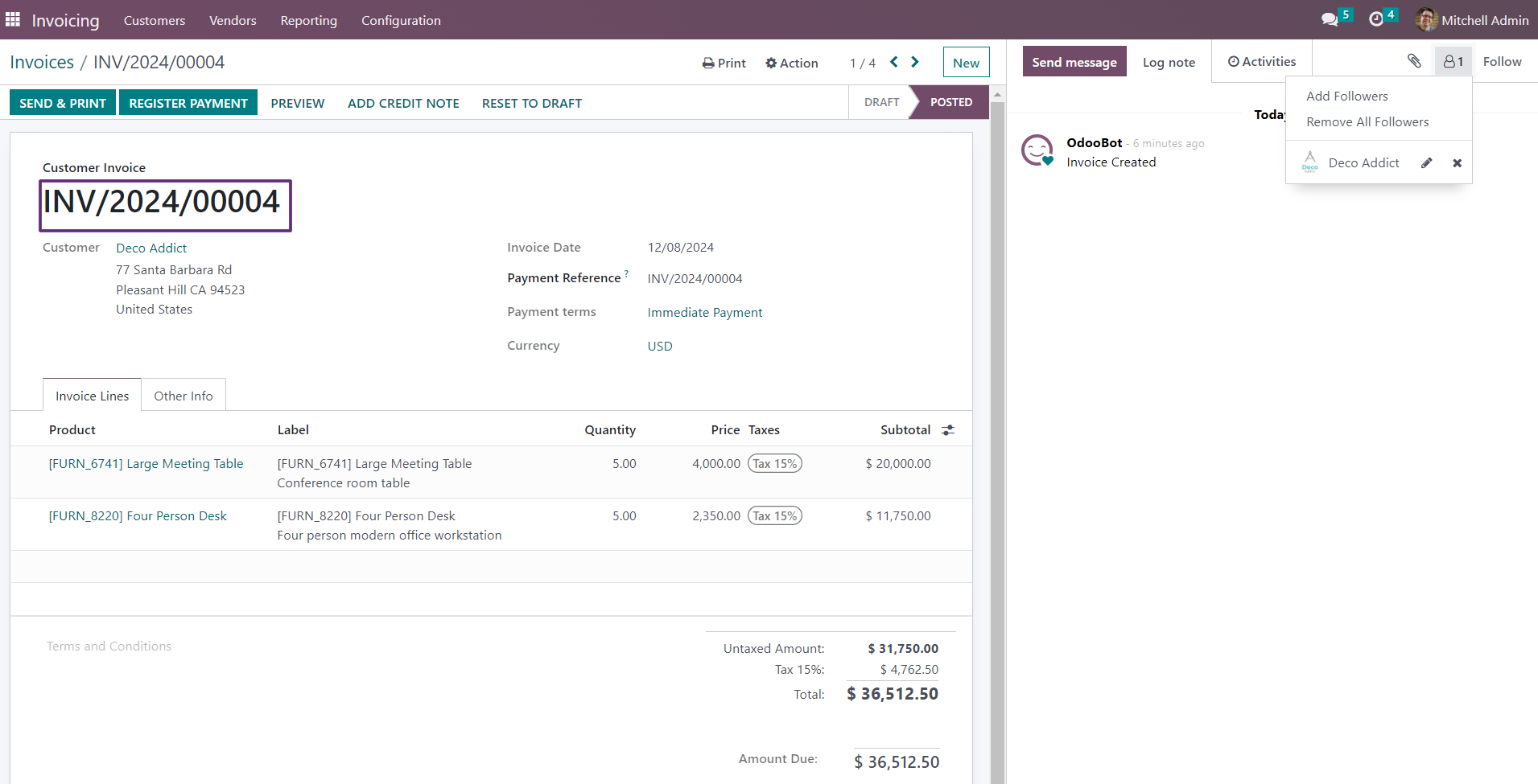 Remove All Followers - The Remove All Followers Odoo module lets you easily remove all followers from the chatter with a single click.