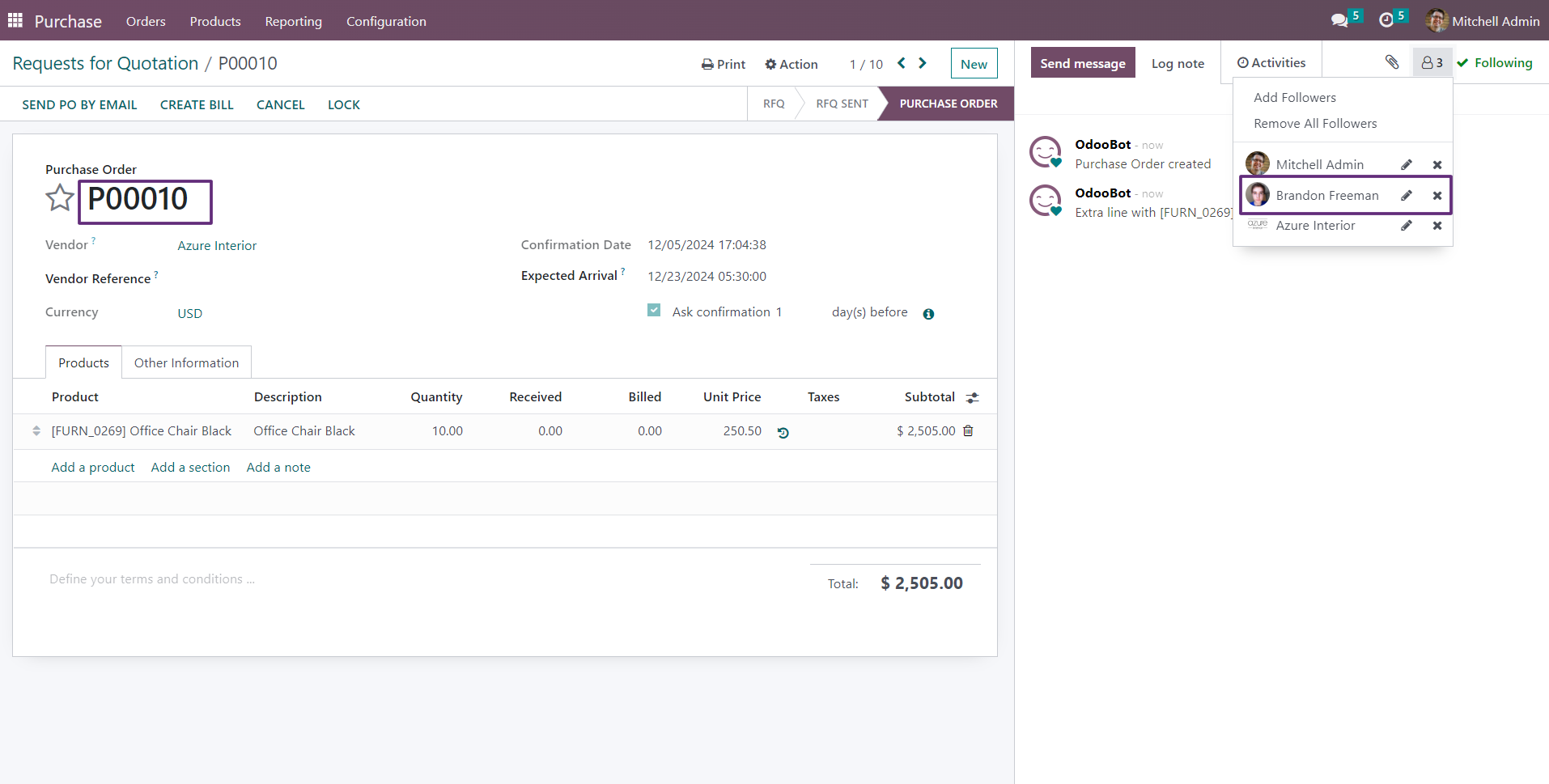 Remove All Followers - The Remove All Followers Odoo module lets you easily remove all followers from the chatter with a single click.