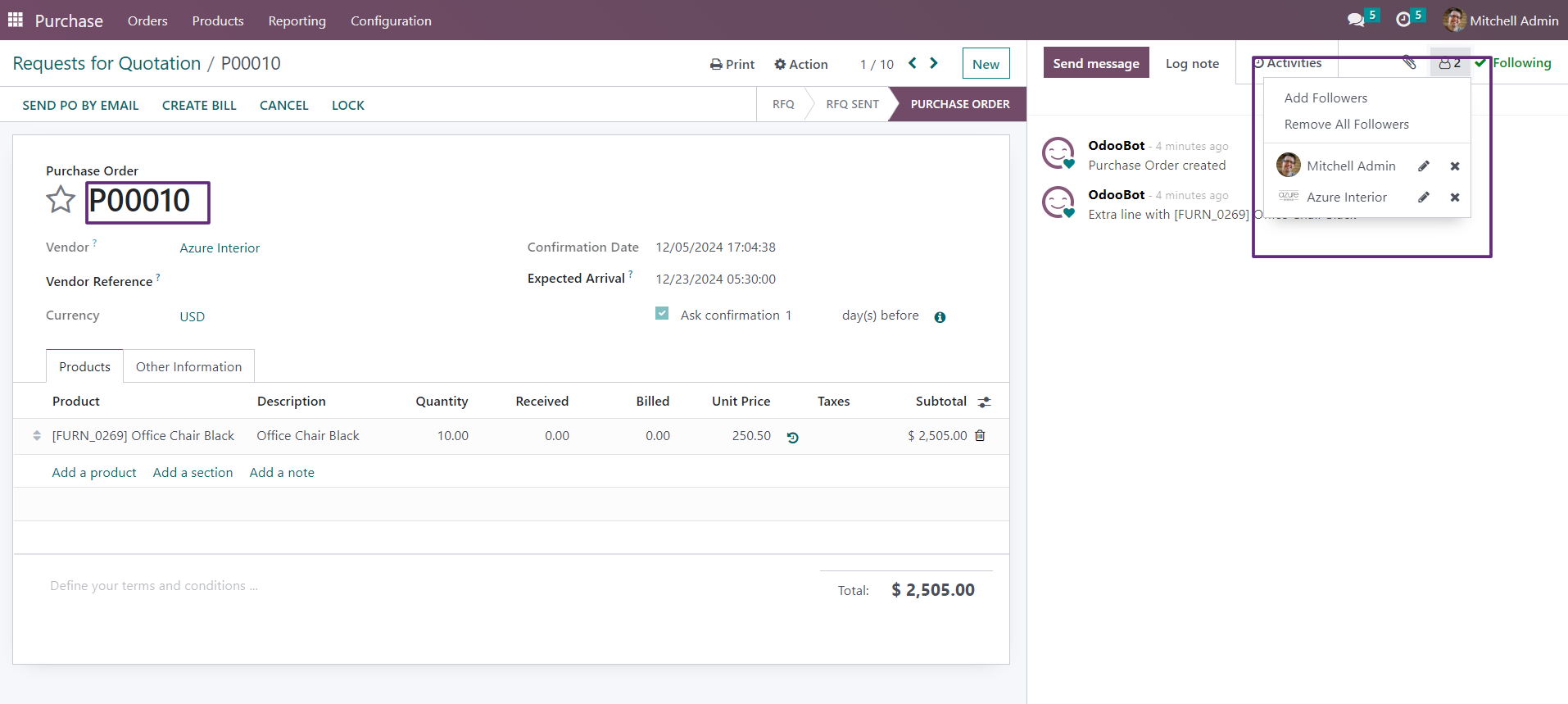 Remove All Followers - The Remove All Followers Odoo module lets you easily remove all followers from the chatter with a single click.