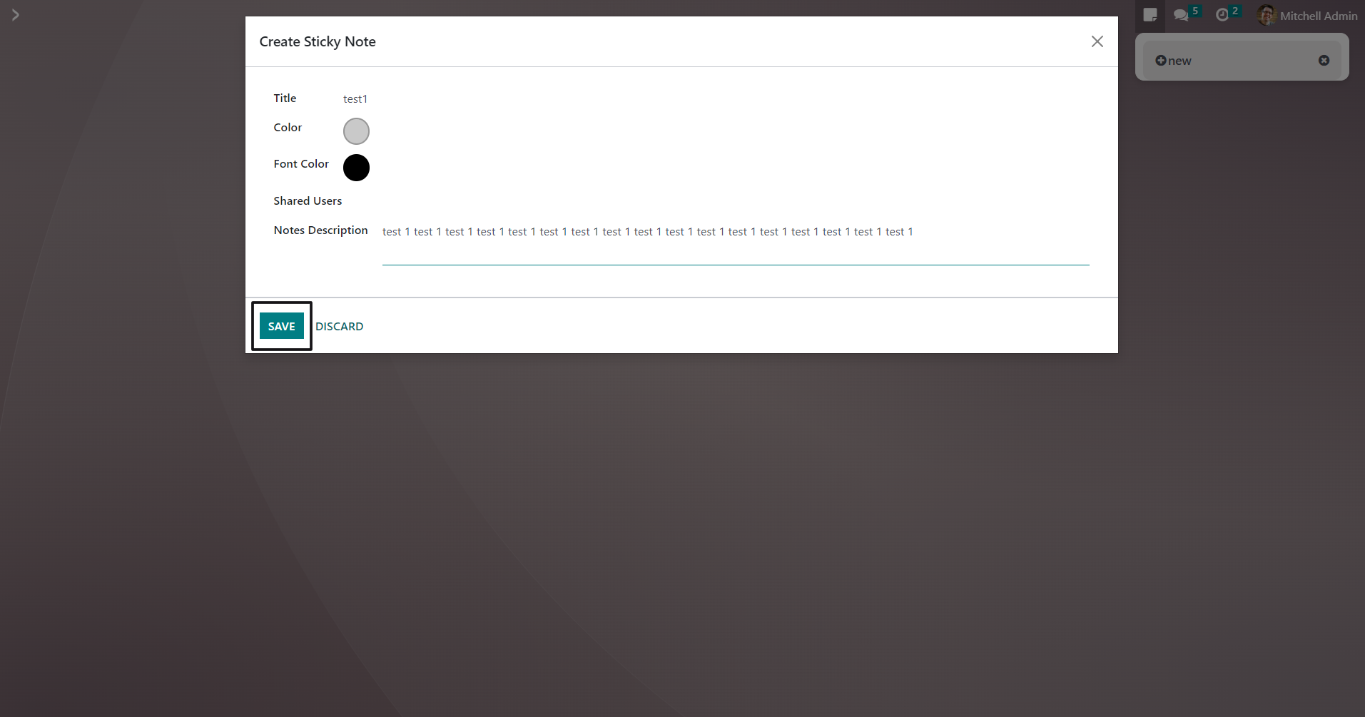 Sticky Notes - 
        The Sticky Notes Odoo Module lets users create, edit, delete, and share sticky notes seamlessly. Enhance your workflow with this user-friendly app.
    