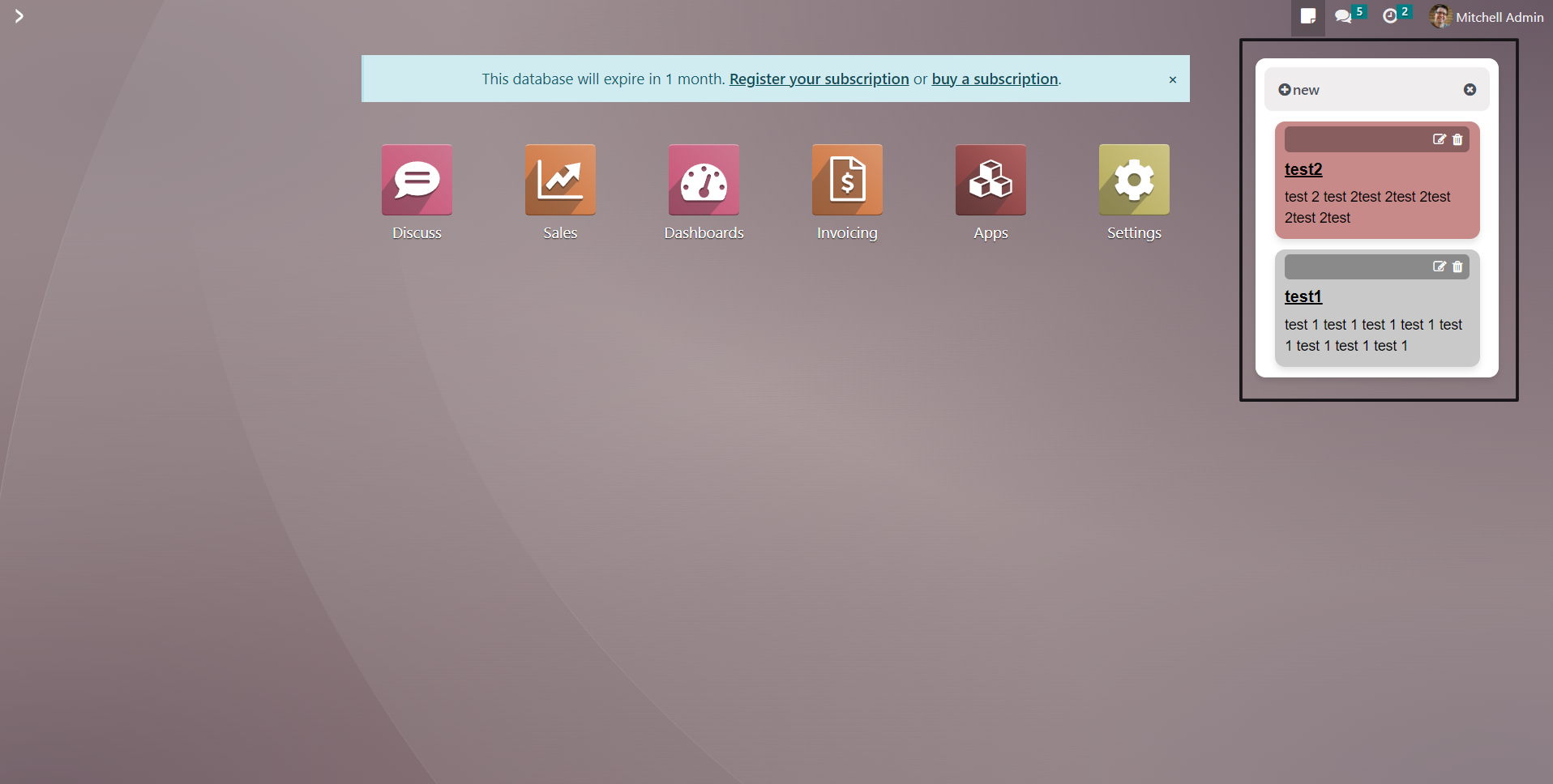 Sticky Notes - 
        The Sticky Notes Odoo Module lets users create, edit, delete, and share sticky notes seamlessly. Enhance your workflow with this user-friendly app.
    