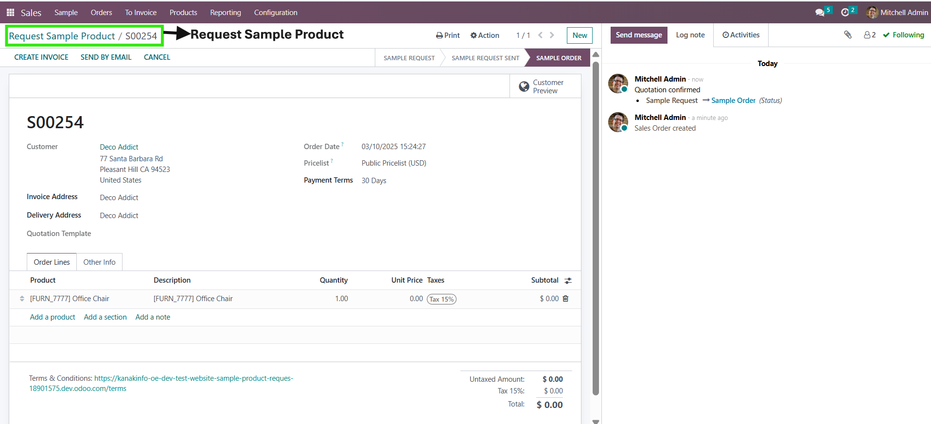 Website Sample Product Request - Using this module user can request free sample product | Free Sample | Sample Request | Portal Sample | Portal Free Sample | Free Product Request