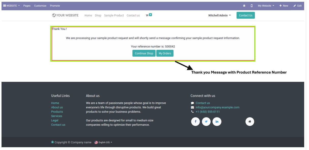 Website Sample Product Request - Using this module user can request free sample product | Free Sample | Sample Request | Portal Sample | Portal Free Sample | Free Product Request