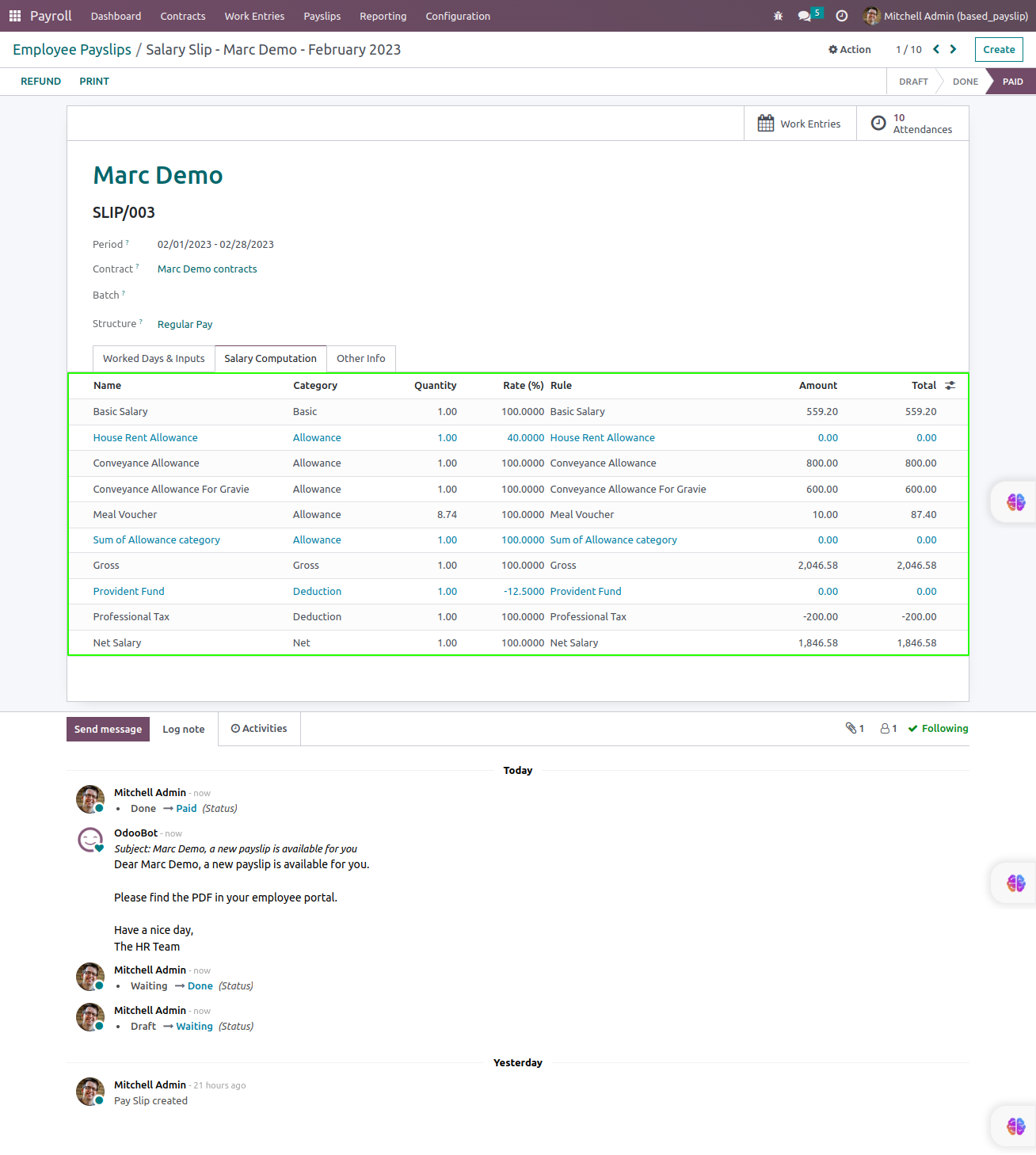 Attendance based Payslip - Generate Attendance based Hourly employee payslip.| Payslip| Hourly employee payslip|Attendance based Hourly employee payslip|