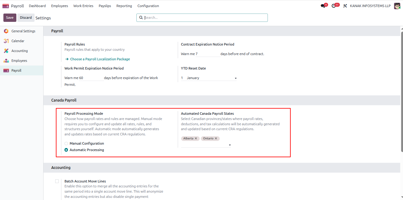 Automated Canada Payroll States