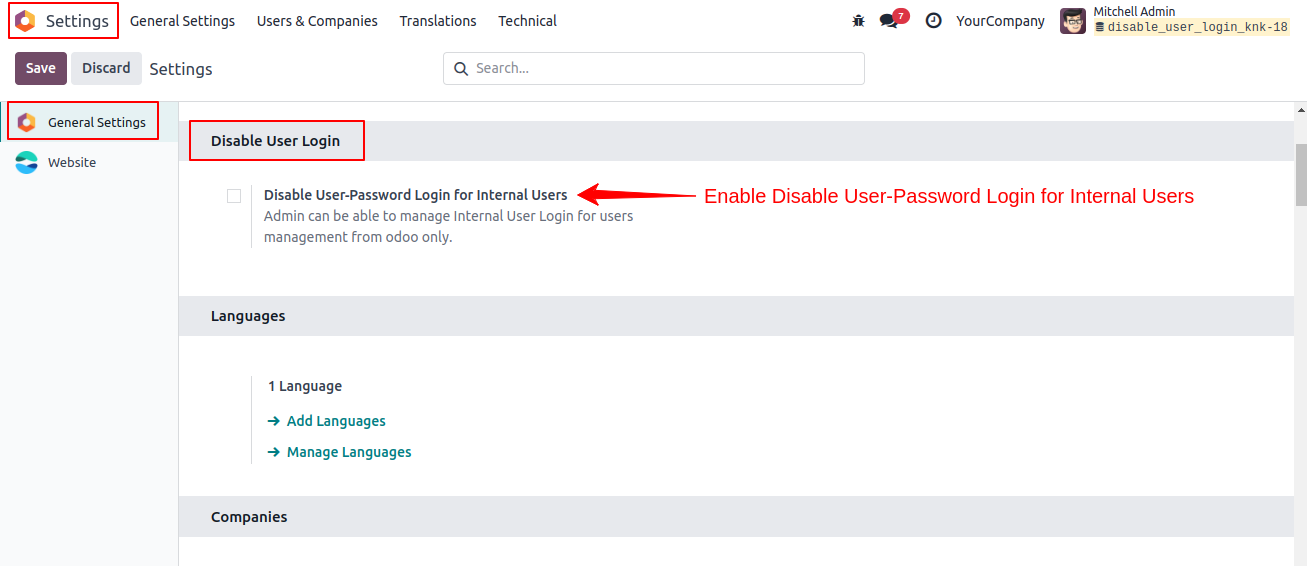 disable user login