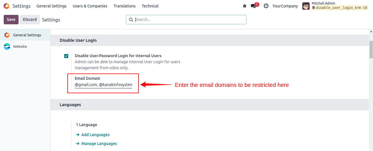 disable user login