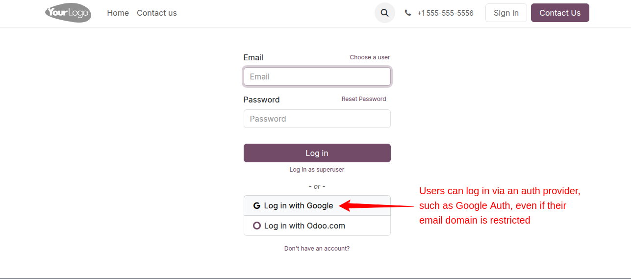 disable user login