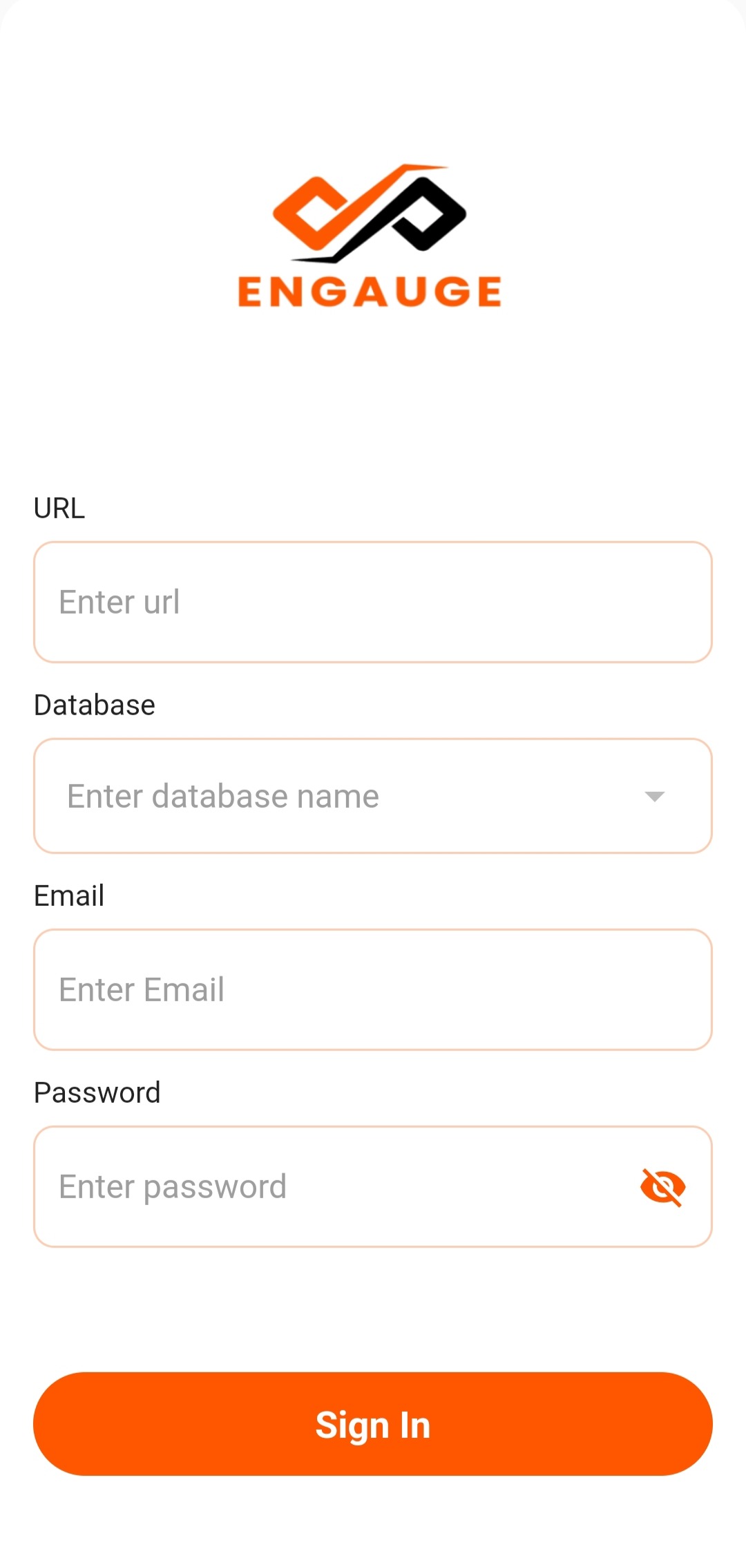 Database selection screen showing multiple databases