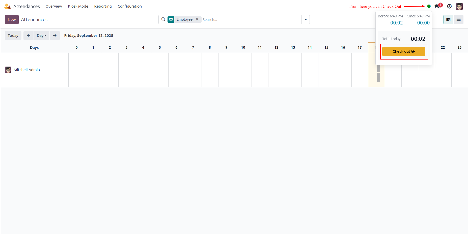 Geo Location Attendance - This module will only allows employee to check in/out within Active Work Location Range.| Geo Attendance | Remote Attendance | Human Resources | Employees | Geo Location | Active Work Location | Attendance Range | Active Location | CheckIn | CheckOut 