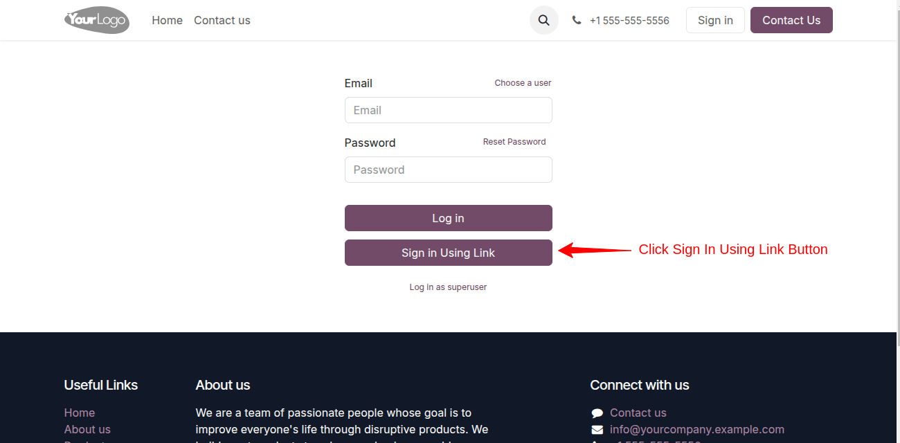 login with link