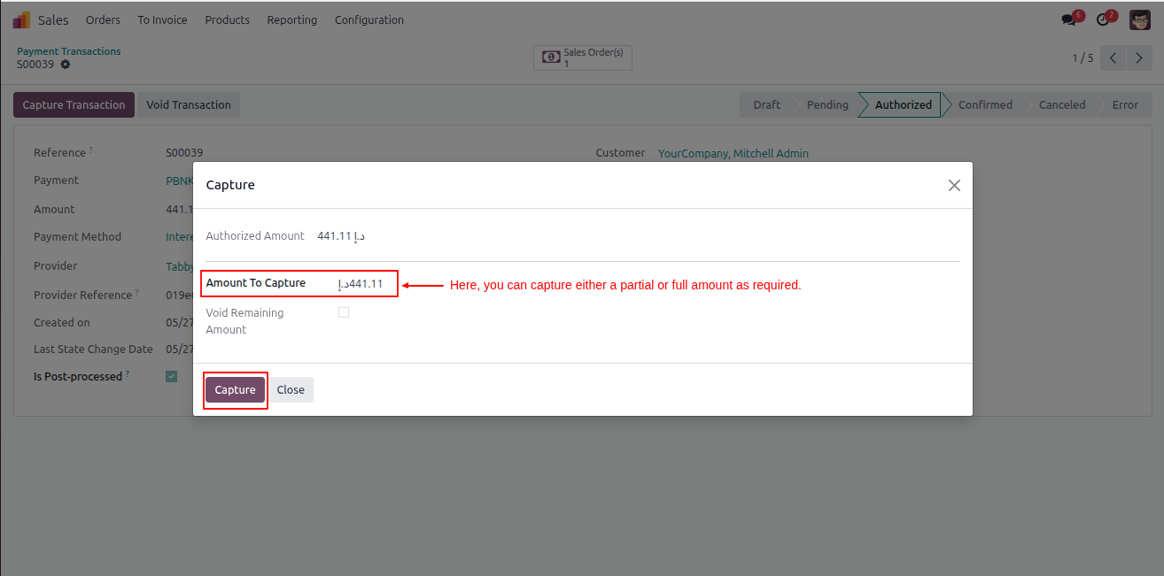 Capture Popup