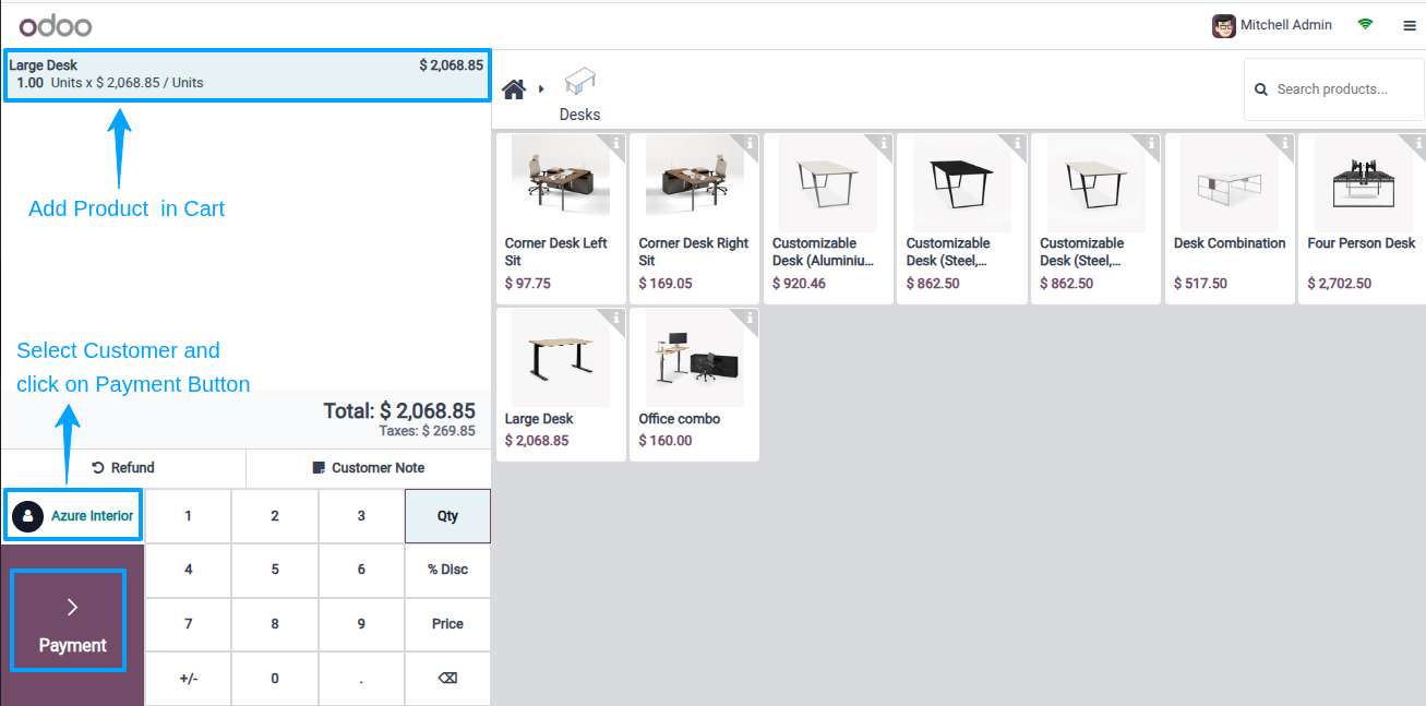 POS Show Product Qty