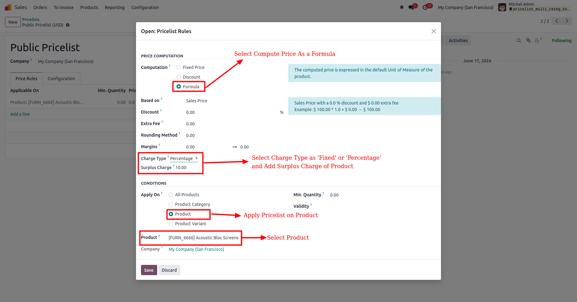 Product Surcharge