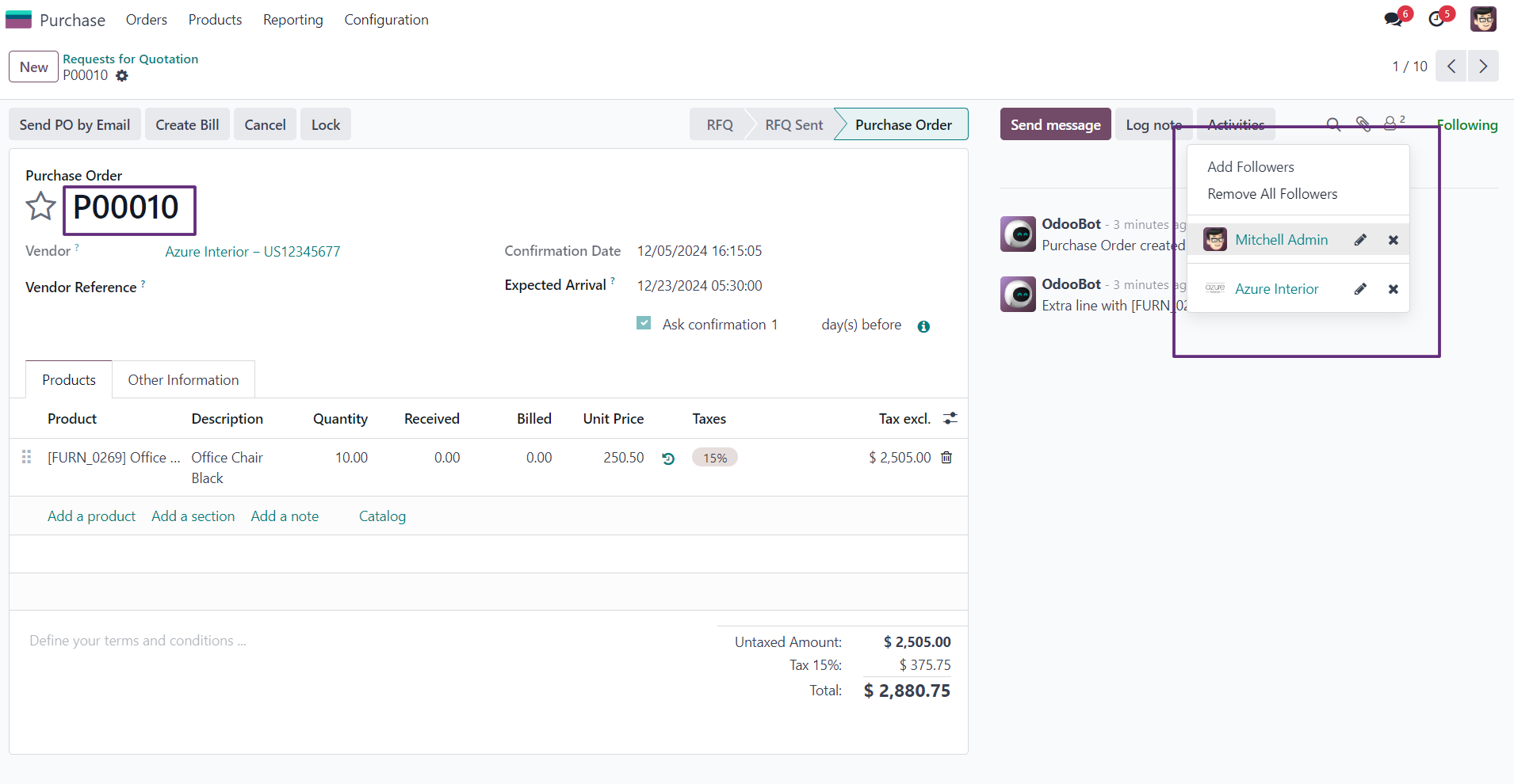 Remove All Followers - The Remove All Followers Odoo module lets you easily remove all followers from the chatter with a single click.
