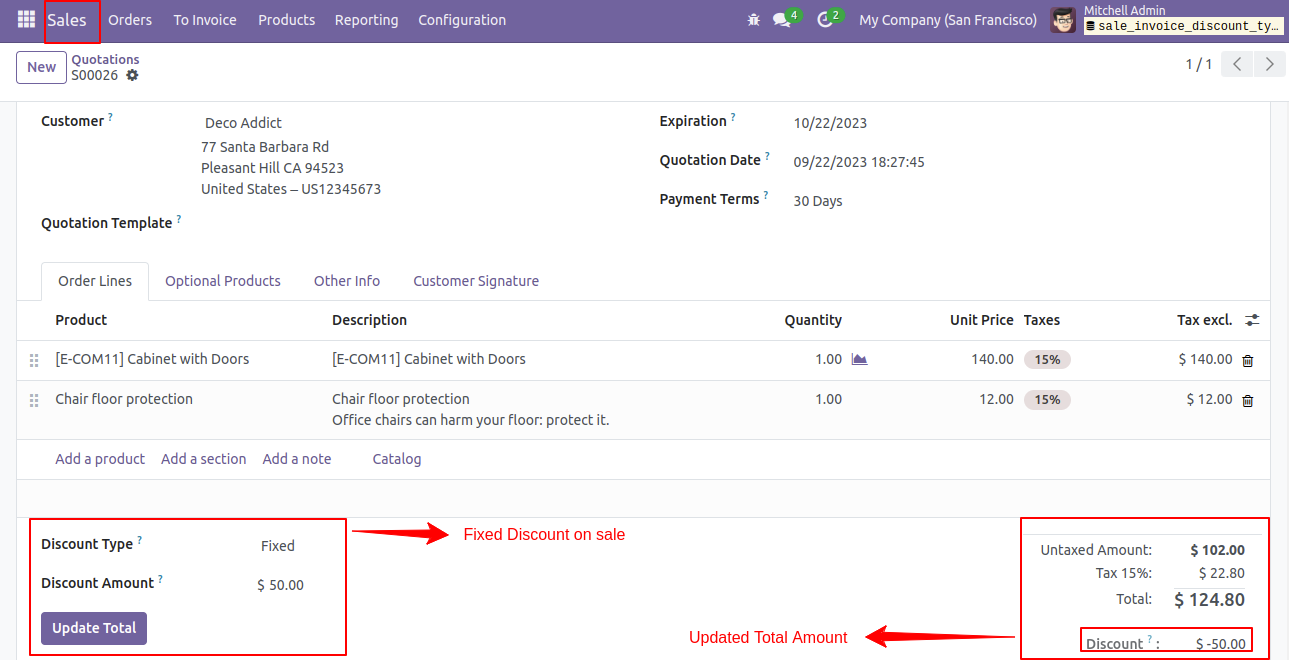 Global Discount On Sale Orders & Invoices