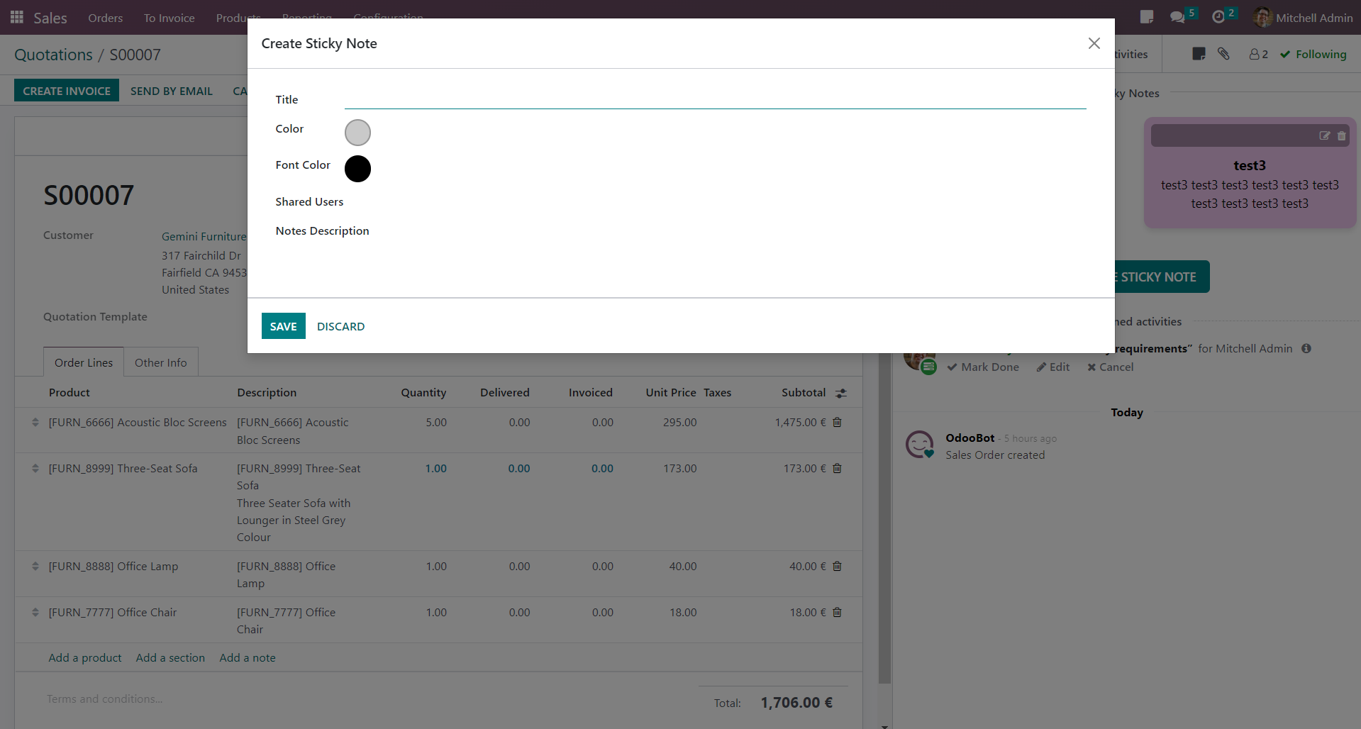 Sticky Notes - 
        The Sticky Notes Odoo Module lets users create, edit, delete, and share sticky notes seamlessly. Enhance your workflow with this user-friendly app.
    