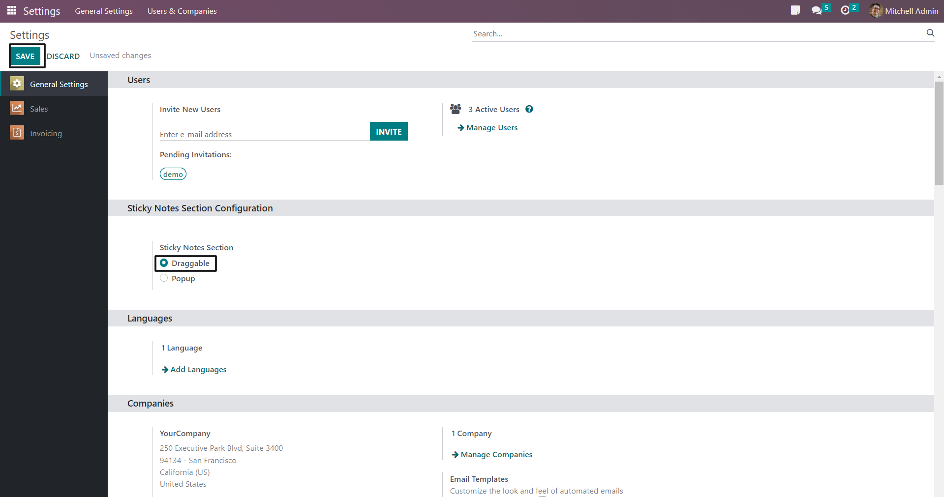 Sticky Notes - 
        The Sticky Notes Odoo Module lets users create, edit, delete, and share sticky notes seamlessly. Enhance your workflow with this user-friendly app.
    