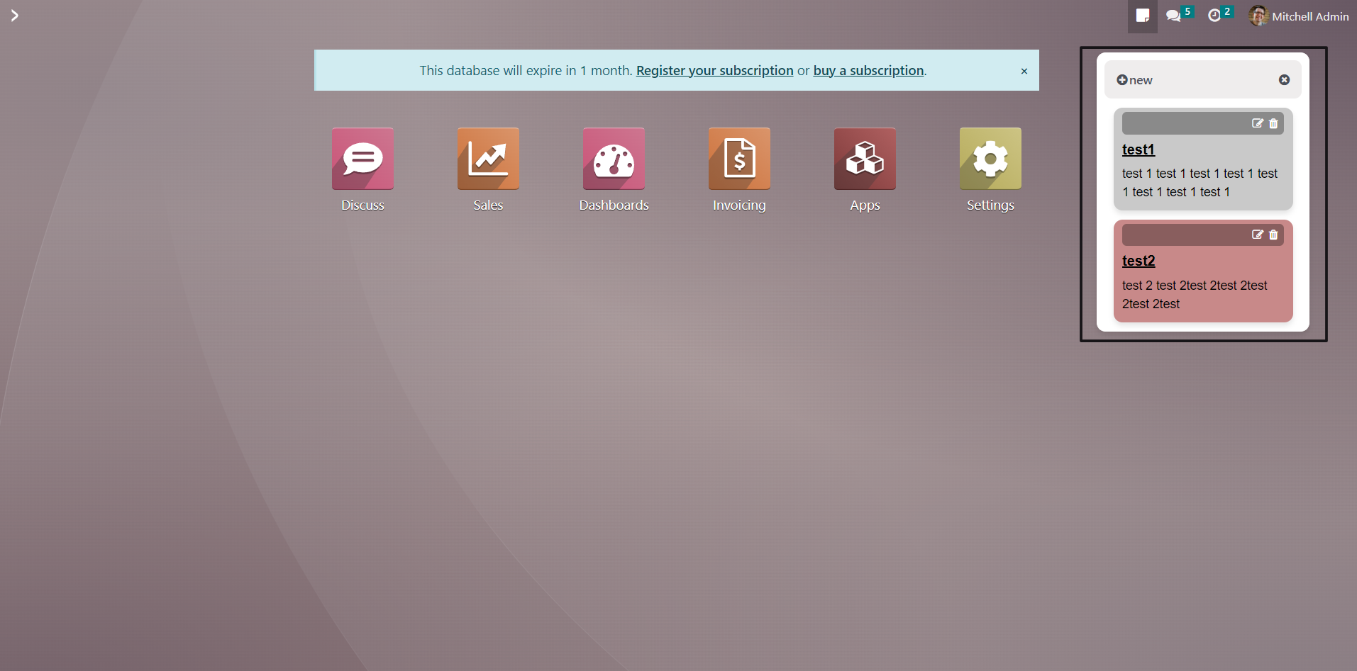 Sticky Notes - 
        The Sticky Notes Odoo Module lets users create, edit, delete, and share sticky notes seamlessly. Enhance your workflow with this user-friendly app.
    