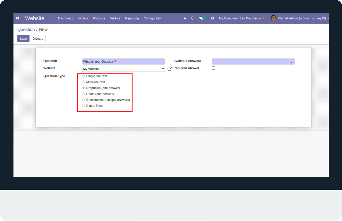 Website Order Checklist (Question/Answer) - 