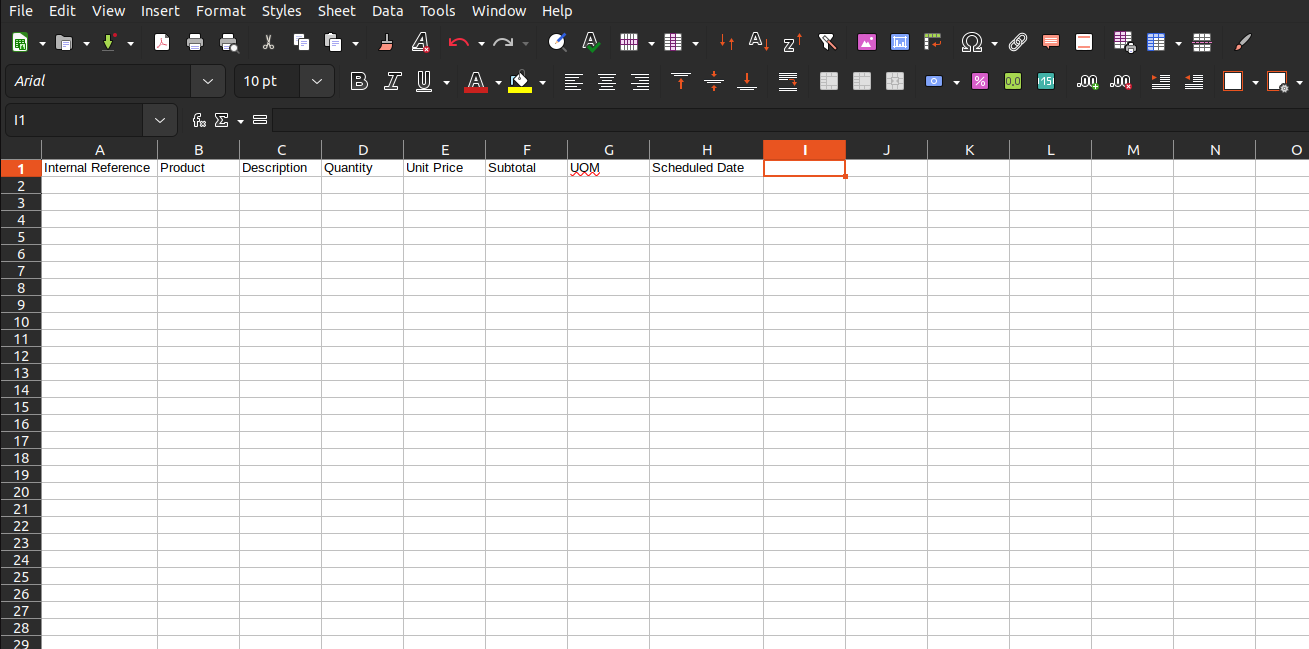 Add/import Mass/multiple product in account move line