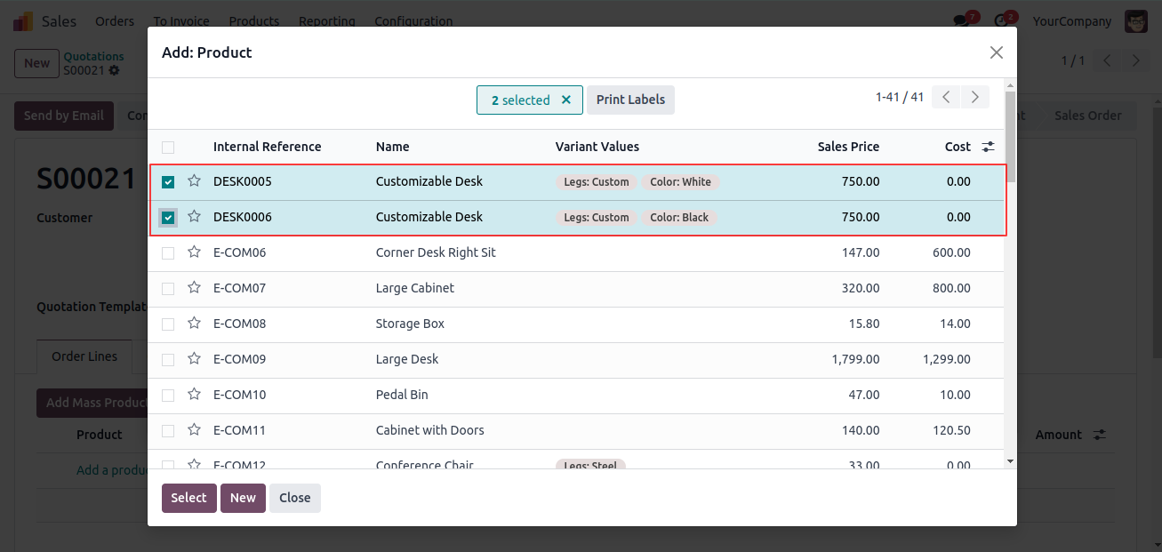 Add/import Mass/multiple product in order line