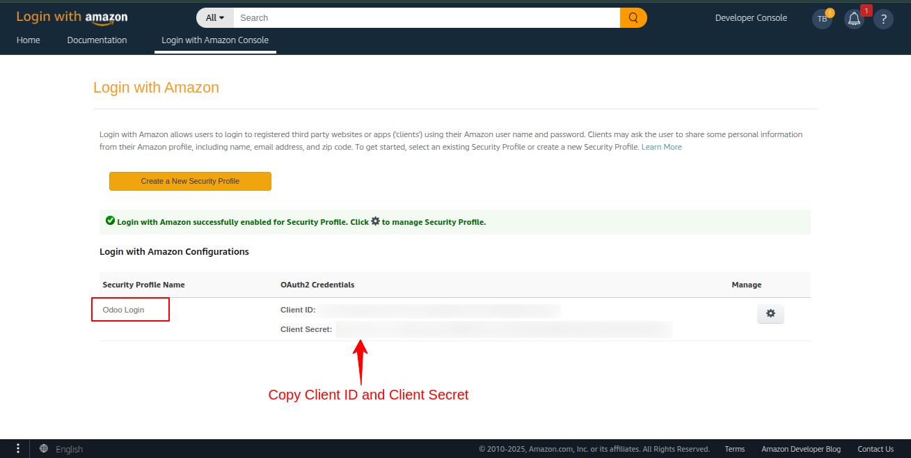 Sign in with Amazon