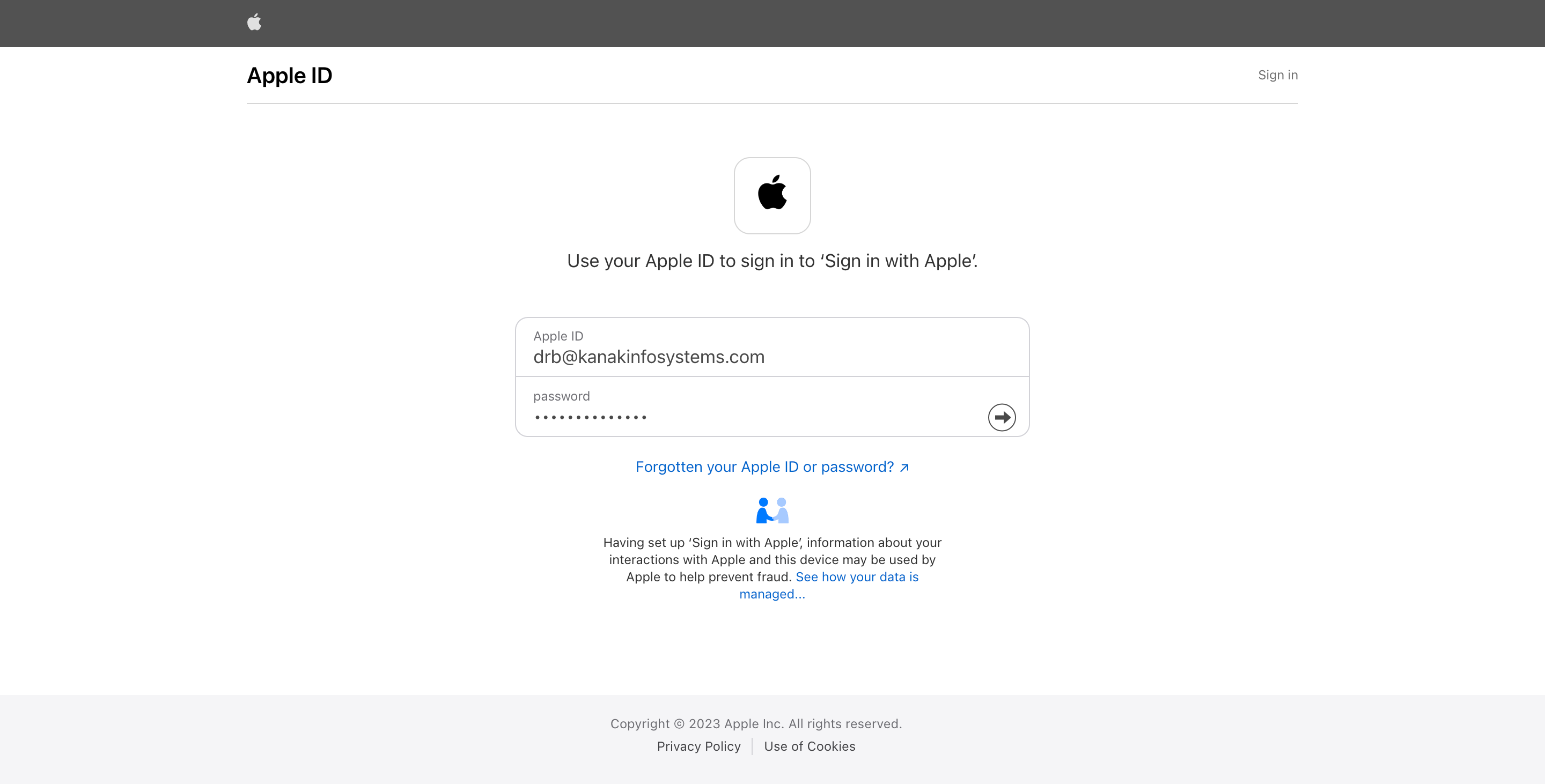 Sign in with Apple