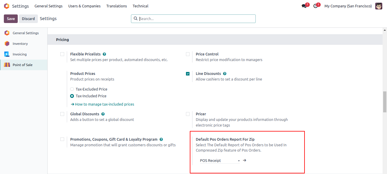 Compressed Pos Orders Reports