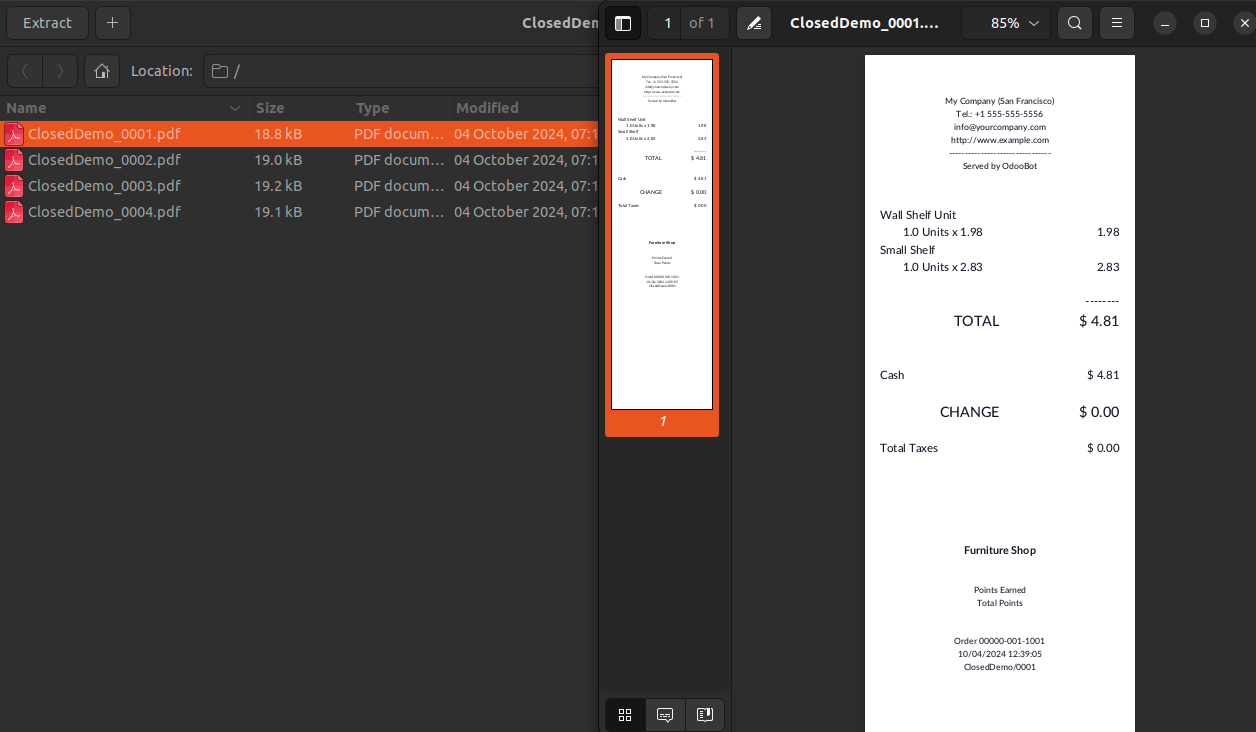 Compressed Pos Orders Reports