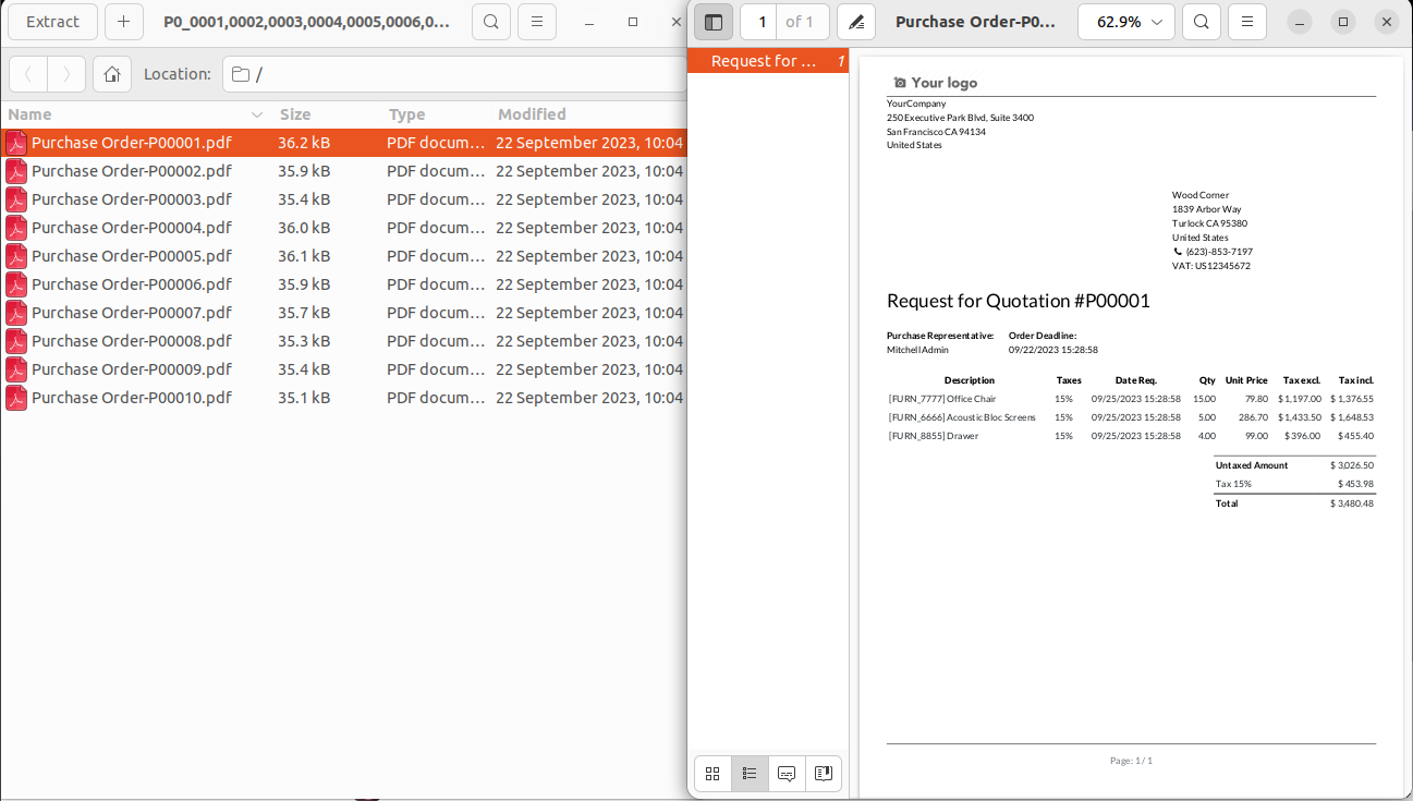 Compressed Purchase Reports