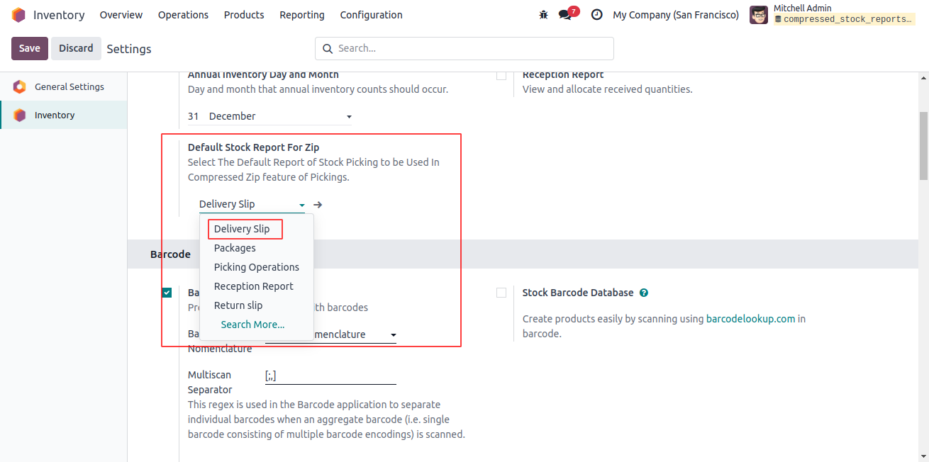 Compressed Stock Reports