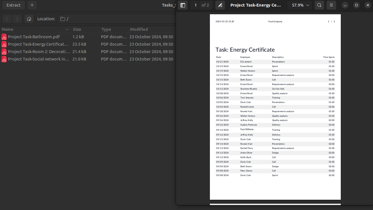 Compressed Task Reports