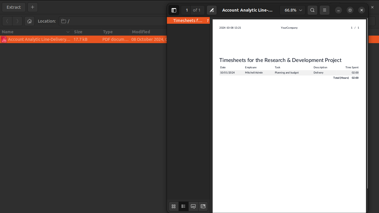 Compressed Timesheet Reports