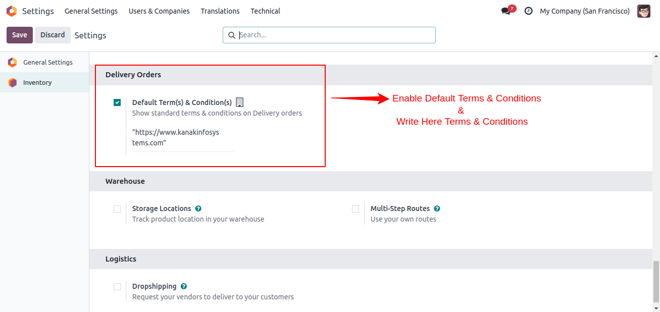 Default Terms & Conditions (Stock)